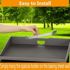 10 Inch Griddle Spatula Holder Magnetic Design, Stainless Steel Grill Barbecu…