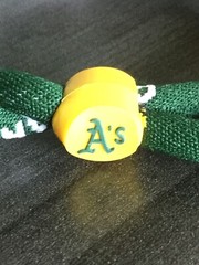 Oakland Athletics Twisted Bracelet. Approximately 8”