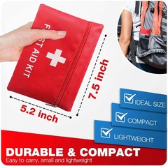 First Aid Kit for Home Car Travel 107 Piece Emergency Kits for Hiking Camping Sm