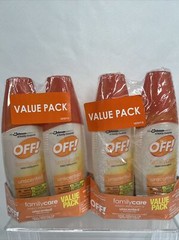 (2 Pack) OFF! Family Care Insect & Mosquito Repellent Unscented Aloe-Vera 4x 6oz