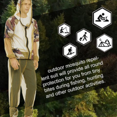 Mesh Anti-bee Suit Camping Insect-proof Clothing Anti-mosquito Bite Clothes Sets