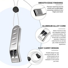 Emergency Survival Whistle, Loud 120+ dB Aluminum Alloy Metal Safety Whistle …