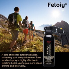 Feloiy 16 oz. Bear Repellent Spray, 35 ft Range NEW EPA Approved