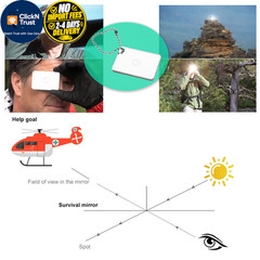 Eco-Fused 2X Survival Whistle and Signal Mirror – Outdoor Orange