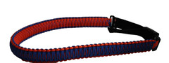 Tactical Paracord survival belt adjustable Orange blue and black 42 inches