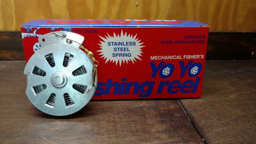 1 Mechanical Fishing Snare Reel Yo Yo Hunting survival fishing stainless