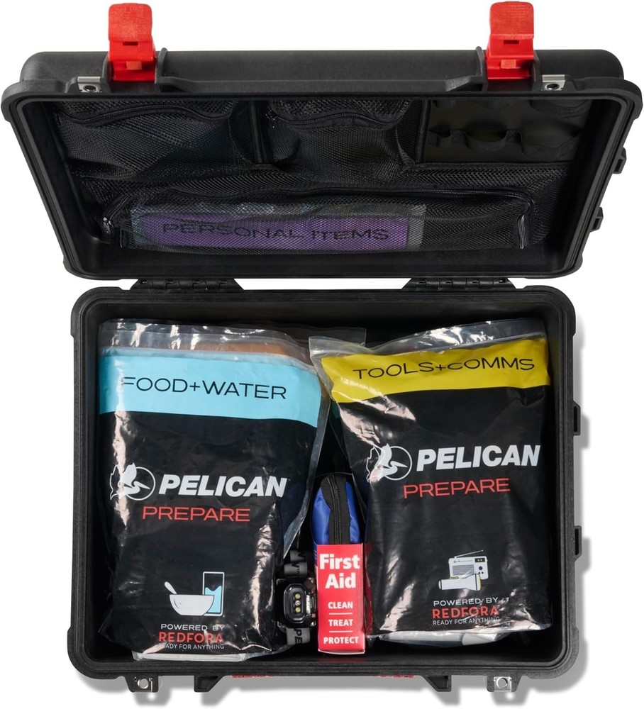 Pelican Prepare 2 Person Kit Pelican 1560 Case with Redfora 72-Hour Kits