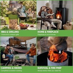 Fire Starters 130 Pcs Waterproof Natural Wood For Campfire Charcoal BBQ Grill