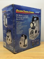 Vintage 9 In 1 Deluxe Radio TV Lantern Spotlight Siren Compass Shoulder Strap