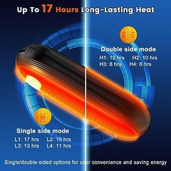 Electric Hand Warmers Rechargeable with Power Bank, LED Display, 2 Pack_Black
