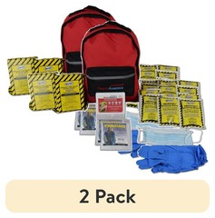 70280 3 Day 2 Person Emergency Backpack Red 28 Pc