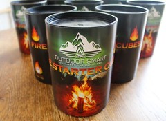 Fire Starter Cubes – 100 pieces per can (By: Outdoor Smart)