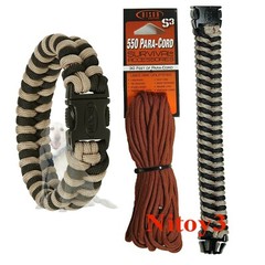 Bison Designs Two Tone Paracord Large Bracelet And 550 Standard Paracord-30’