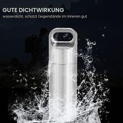 Pill Box Keychain, Waterproof Stainless Steel Pill Box for Camping &…