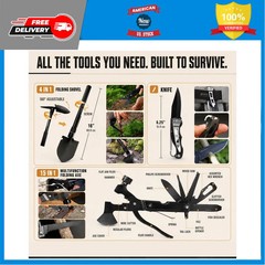 250 Pcs Survival Gear Kit First Aid Emergency Bag for Outdoor Hiking Camping