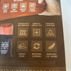 Emergency Blankets Dont Die In The Woods Brand 4 In Pack 2 Sided Mylar