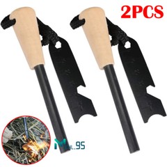 1/2x Magnesium Ferro Rod Fire Starter Emergency Ferrocerium Survival Flint Gifts