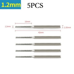 5pcs/set 0.8-2.5mm Drill Bits For Jade Jewelry Fiber Glass Porcelain Tile Drilli