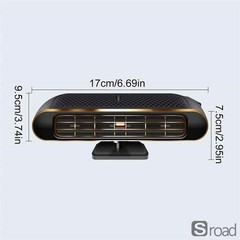 12V Car Heater And Fan, 360° Defrost, Dual Mode, Cigarette Lighter Power