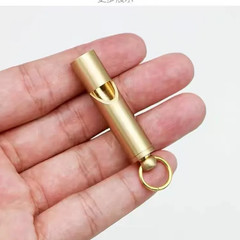Brass Whistle High Decibel Portable Outdoor Whistle Hiking Camping Life-Saving W