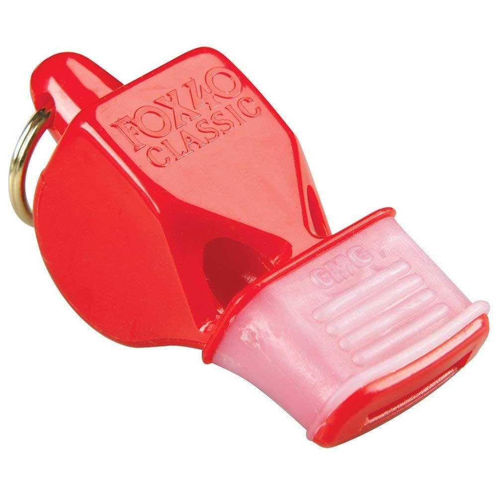 Fox 40 CMG Whistle with Cushioned Mouth Grip, Red