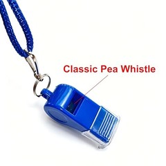 24 Packs Sports Whistles with Lanyard, for Coaches, Referees and Officials Blue