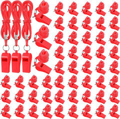 Whistle for Adults with Lanyard Plastic Safety Emergency Whistle Survival Loud f