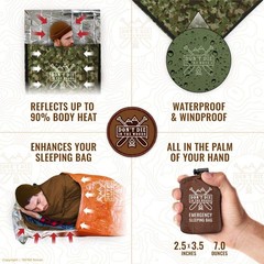 Dont Die In The Woods Emergency Sleeping Bag Hood Camo