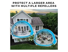 2x Thermacell Patio Mosquito Repeller with Refill, Scent-Free, 15 Ft Zone, Blue