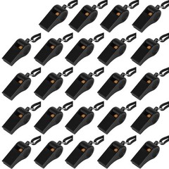 Whistle, Plastic Whistle with Lanyard, Loud Clear Black Whistles Bulk Great f…