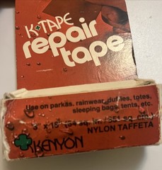 VINTAGE KENYON K TAPE VINTAGE 1970’S DEEP RED NYLON REPAIR NEW OLD STOCK
