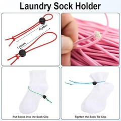 Awsxuoor 50Pcs Sock Clips – Amazing Laundry Black,green,red,yellw,blue