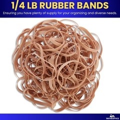 1InTheOffice Rubber Bands Size 64, Elastic 1/4 lb., 3Pack