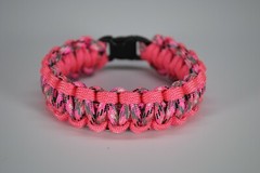 550 Paracord Survival Bracelet Cobra Pink/Pink Camo «Made in the USA»
