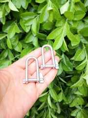 2Pc Stainless Steel 316 Keypin Halyard Flat D Boat Shackle Long D Shackle 5mm…