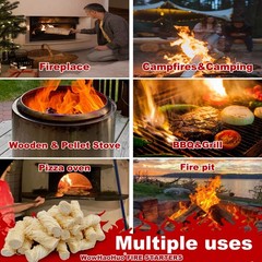 WowHaoHuo 100Pcs Fire Starters for Fireplace,Grill & BBQ,Campfires, Yellow