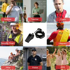 4 Packs Whistle with Lanyard, Whistle for Coaches, Plastic Sports Whistles with