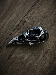 Bravo Bells Raven Skull Keychain – Pewter Keychain for Bikers – Made in The USA
