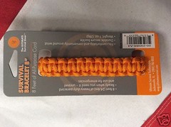UST Survival paracord orange bracelet 8″ emergency disaster camp tactical gear