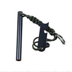 HUGE 5 x 1/2″ FERRO ROD Fire Starter Survival Striker Flint + Emergency Paracord