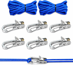6-Pack Paracord Adjusters,Ope Tightening Tool & Tensioner,Rope with Roller Tensi