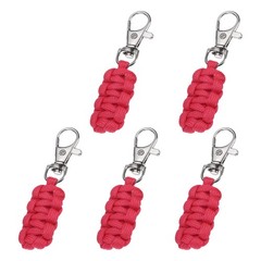 Paracord Zipper Pull, Polyester Zipper Pulls Replacement 5 Pcs & Red