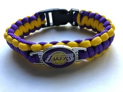 Lakers Los Angeles Purple Yellow Paracord Survival Bracelet 9′ Sport Fans,Sport