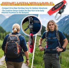 120dB Electronic Air Horn with Compass & Thermometer- Bear Horn to Scare Bears