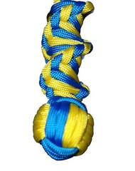 1” Monkey Fist Paracord Keychain Steel Ball Bearing Twisted Braid