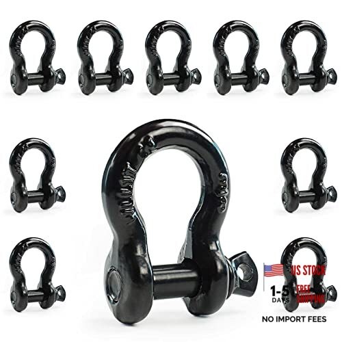 1/2″ D Ring Shackles, Bow Clevis Shackle with Screw Pin Clevis, 2 ton Working
