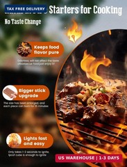 E500 Fire Starter – Natural Fire Starters for Fireplace, Campfires, Chimney, BBQ