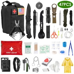 Emergency Survival Kit with Survival Gear tools first aid for backpack GO Bag US