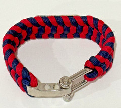 America 250 Adjustable Paracord Emergency Survival Bracelet w/USA Flag Tag