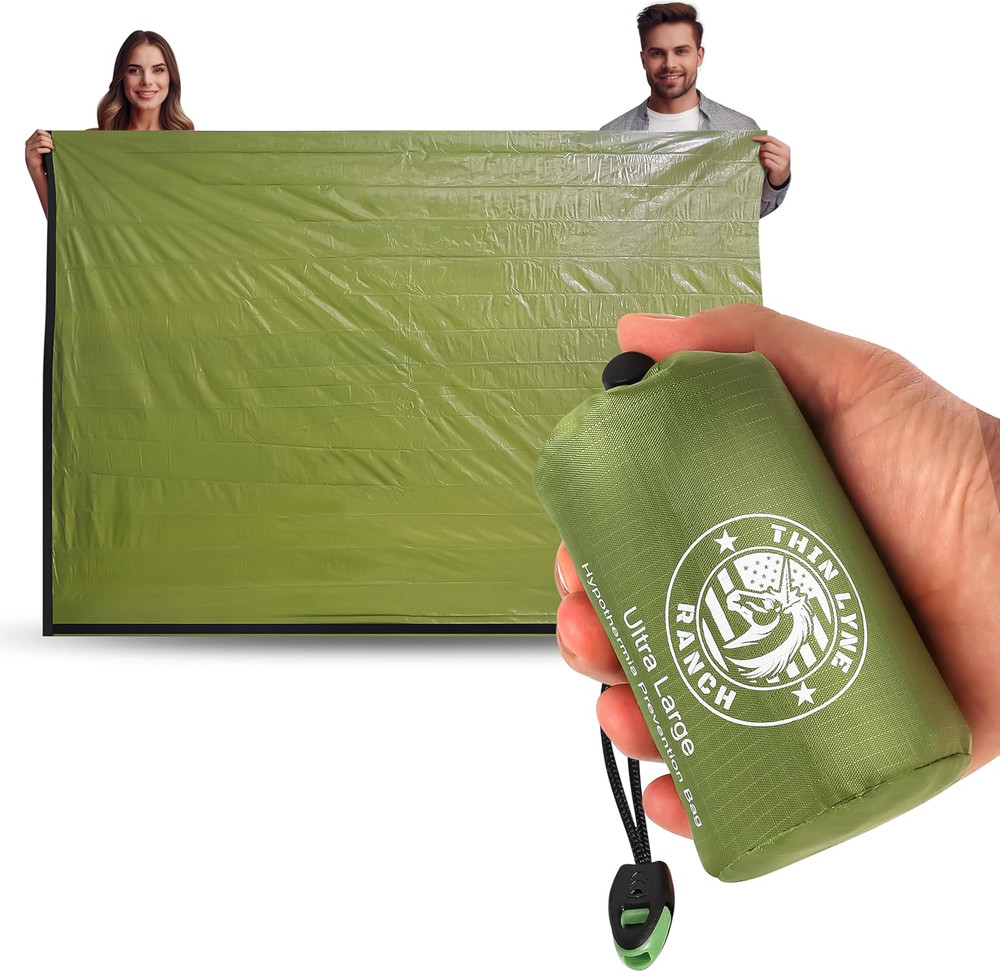 Ultra-Large Emergency Sleeping Bag for Survival – Hypothermia Prevention & Shelt